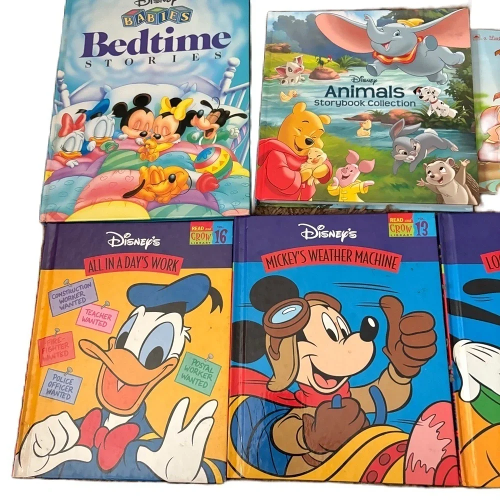 Disney Vintage Kids Book Bundle Lot Collection Babies Bedtime Rescuers Down